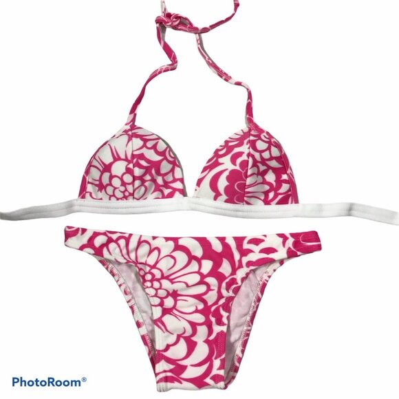 Recco Size Small Brazilian Pink and White Bikini. New With Tags. - Picture 1 of 4